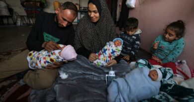 Displaced by war, Gaza mother gives birth to quadruplets