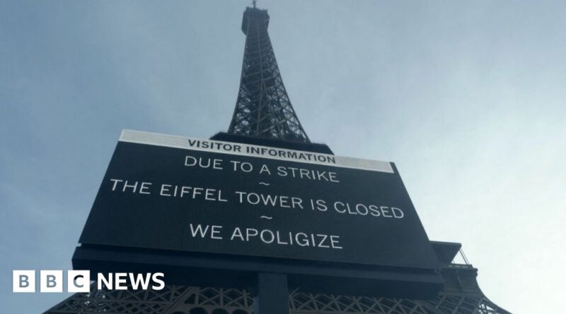 France: Eiffel Tower staff strike on centenary of creator's death