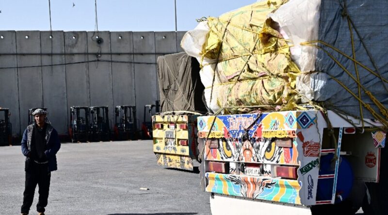 Gaza-bound aid trucks endure grueling wait at border