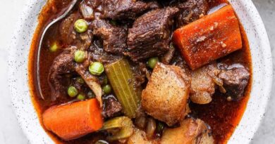 instant pot beef stew in a bowl