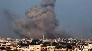 Israel launches heavy strikes across central and southern Gaza after widening its offensive
