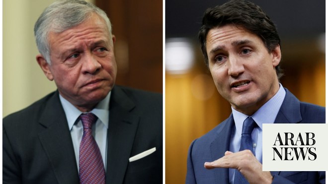 Jordan king demands global push for Gaza ceasefire during call with Canadian PM