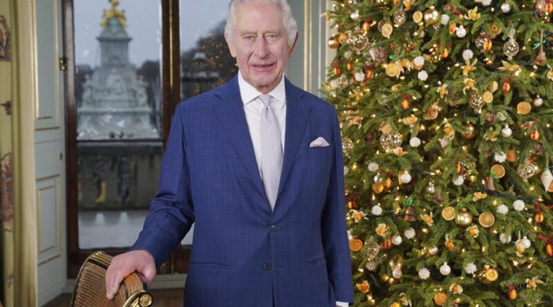 King Charles gives 2nd Christmas speech in front of Buckingham Palace's first live tree, soon to be replanted elsewhere