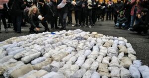NYC protesters for Gaza ceasefire hold mock funeral