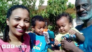 Sudan war: 'When a bomb fell I told my son it was an action movie'