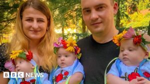 The Ukrainian triplets born into war
