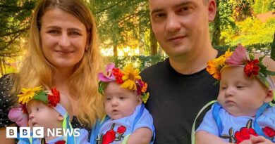 The Ukrainian triplets born into war