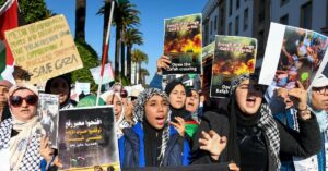 Thousands of Moroccans rally against Gaza war, Israel ties