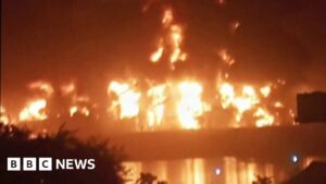 Watch: Flames engulf Guinea oil depot after huge blast