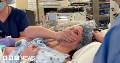 Watch: Joy as babies born to mum with rare double womb