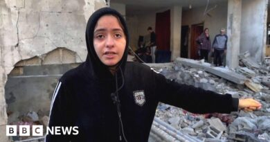 Watch: Palestinian girl shows bombed remains of house