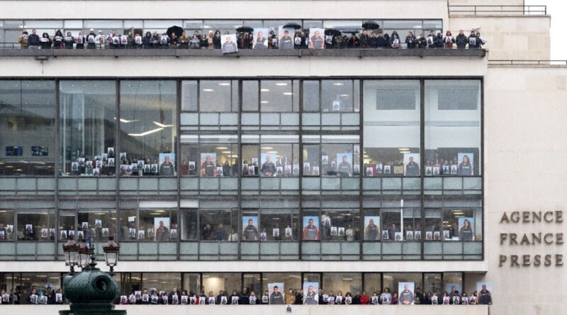 AFP journalists rally for blocked Gaza colleagues