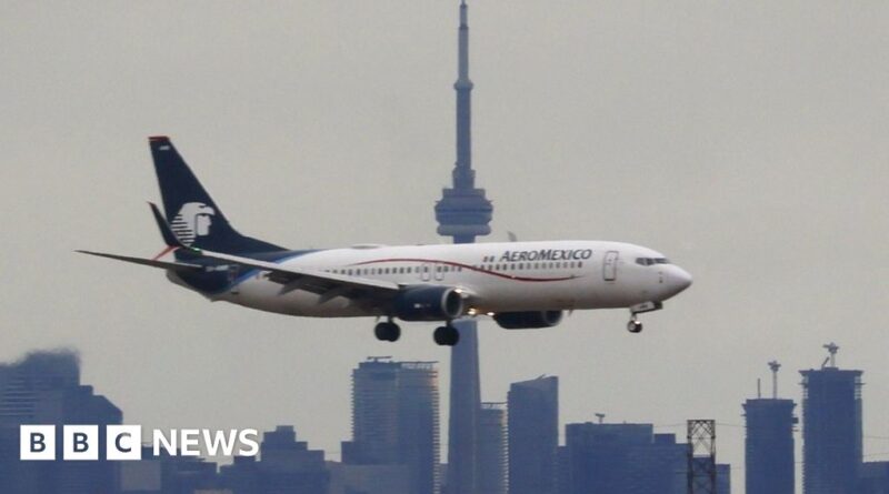 Aeromexico passenger opens plane door and walks on wing