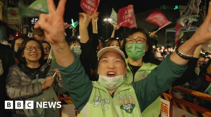 DPP supporters celebrate victory in Taiwan election