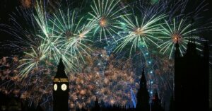 Fireworks, weapons light skies as world enters 2024