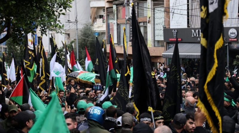 Hundreds mourn Hamas deputy leader at Beirut funeral