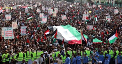 Huthis hold mass rally for Gaza in Yemen capital