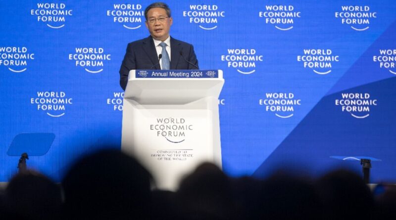 In Davos, Chinese premier takes aim at trade 'barriers'