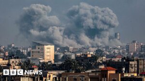 Intense Israeli strikes in south Gaza city as hostages sent medicine