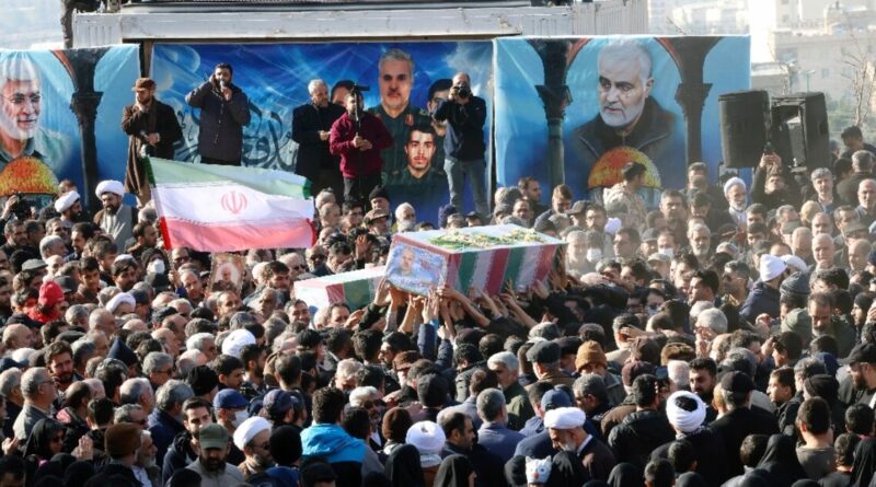 Iran holds funerals for Guards killed in alleged Israeli strike