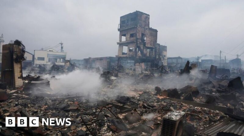 Japan earthquake: Inside burnt and broken fishing town of Wajima