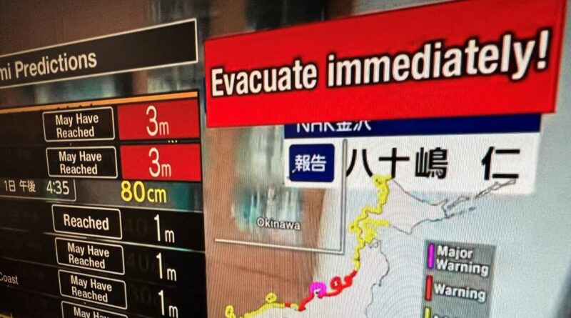 Massive earthquake jolts Japan, residents evacuate coast