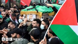 Saleh al-Arouri: Thousands attend Hamas deputy leader's funeral in Beirut