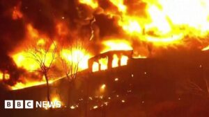 Watch: Massive fire at New Jersey warehouse