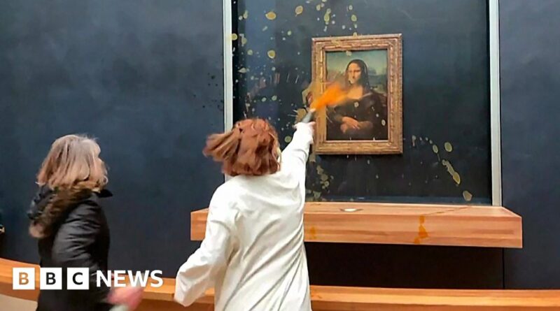 Watch: Soup thrown at Mona Lisa painting