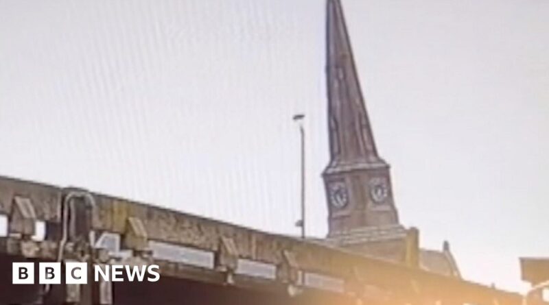 Watch: US church steeple collapse caught on camera