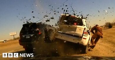 Watch moment car hits US officer during traffic stop