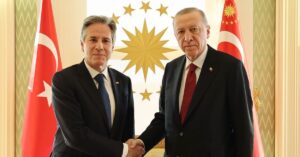 What are the three files that Turkey pressed Blinken on during visit?
