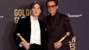 ‘Oppenheimer’ leading Golden Globes with wins for Murphy, Downey Jr. and Nolan
