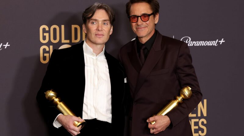 ‘Oppenheimer’ leading Golden Globes with wins for Murphy, Downey Jr. and Nolan