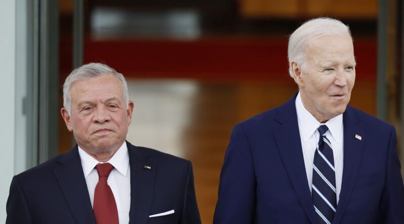 'We oppose any forced displacement of Palestinians,' Biden tells king of Jordan