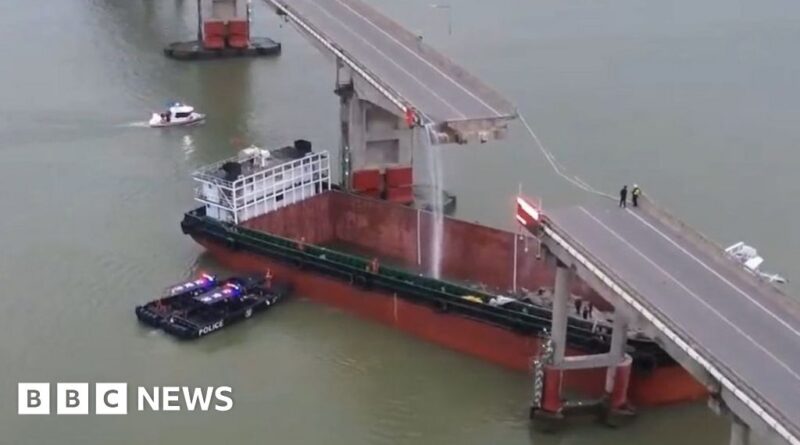 China: Ship rams bridge, plunging cars into river in Guangzhou