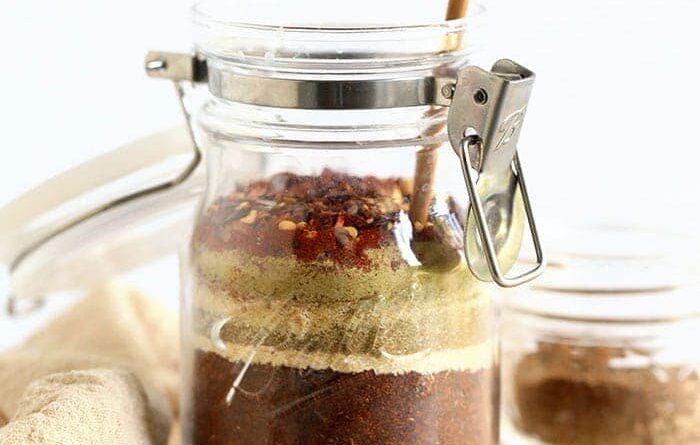 homemade taco seasoning in a jar