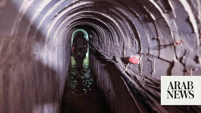 Israel unveils tunnels underneath Gaza City headquarters of UN agency for Palestinian refugees