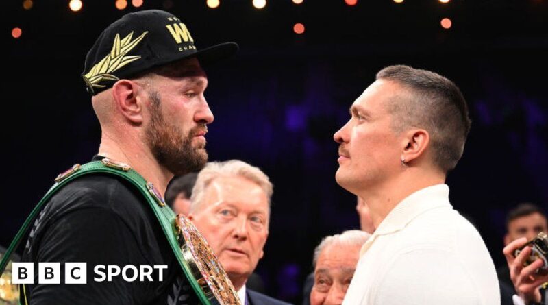 Tyson Fury v Oleksandr Usyk undisputed heavyweight title fight off after Briton sustains cut