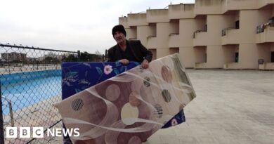 The derelict hotel sheltering Lebanese displaced from border