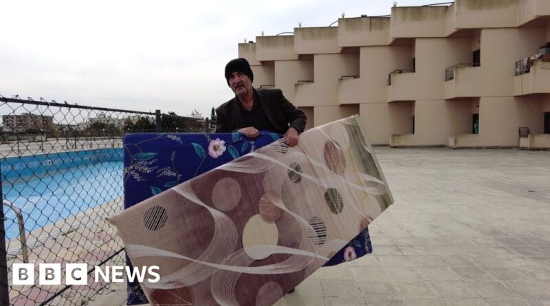 The derelict hotel sheltering Lebanese displaced from border