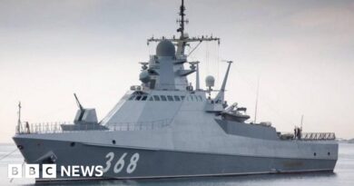 Ukraine war: Russian Black Sea fleet ship damaged in drone attack, Kyiv says