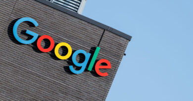 The Google logo and lettering can be seen on the facade of the company's Munich headquarters.