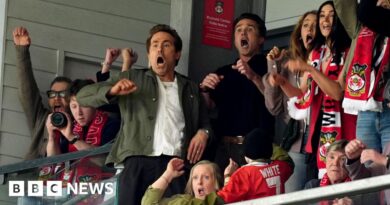 Wrexham AFC: Hollywood stars and fans celebrate historic promotion
