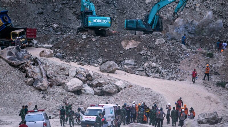 A least 10 dead, several missing after stone quarry collapses in Indonesia