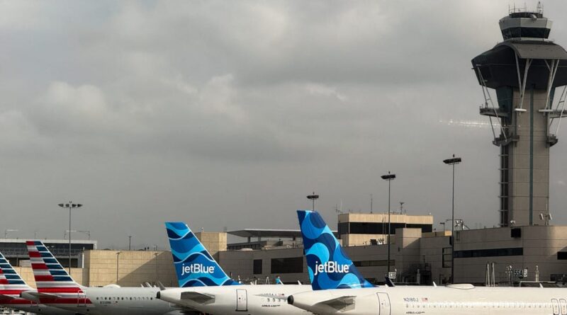 Cabin crew put out a fire after a portable charger caught alight on a flight from Florida to the Bahamas