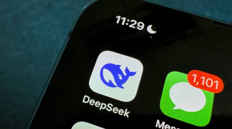 DeepSeek app icon on mobile phone