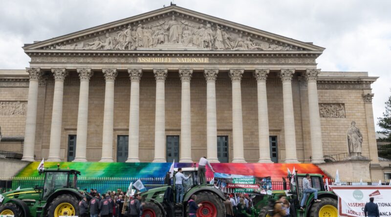 French farmers protest in Paris for law loosening environmental regulations