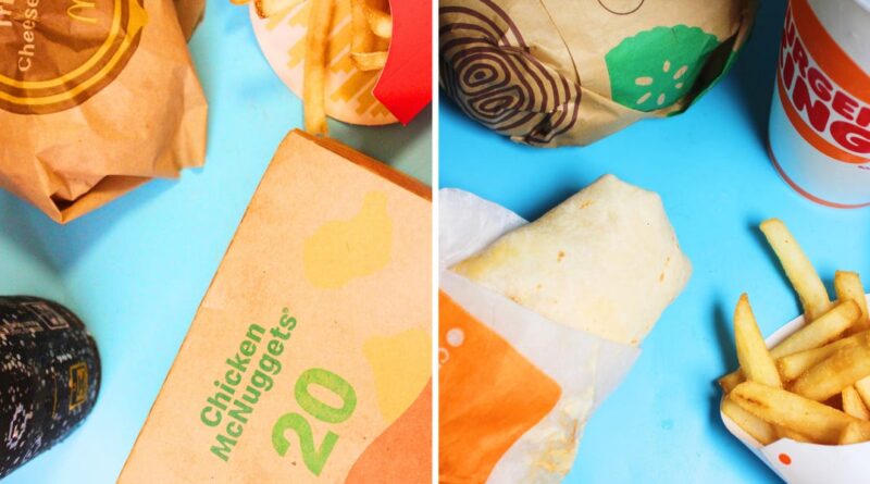 I stuck to a $15 budget at McDonald's and Burger King. One chain offered more variety.