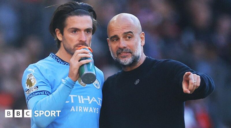 Pep Guardiola and Jack Grealish